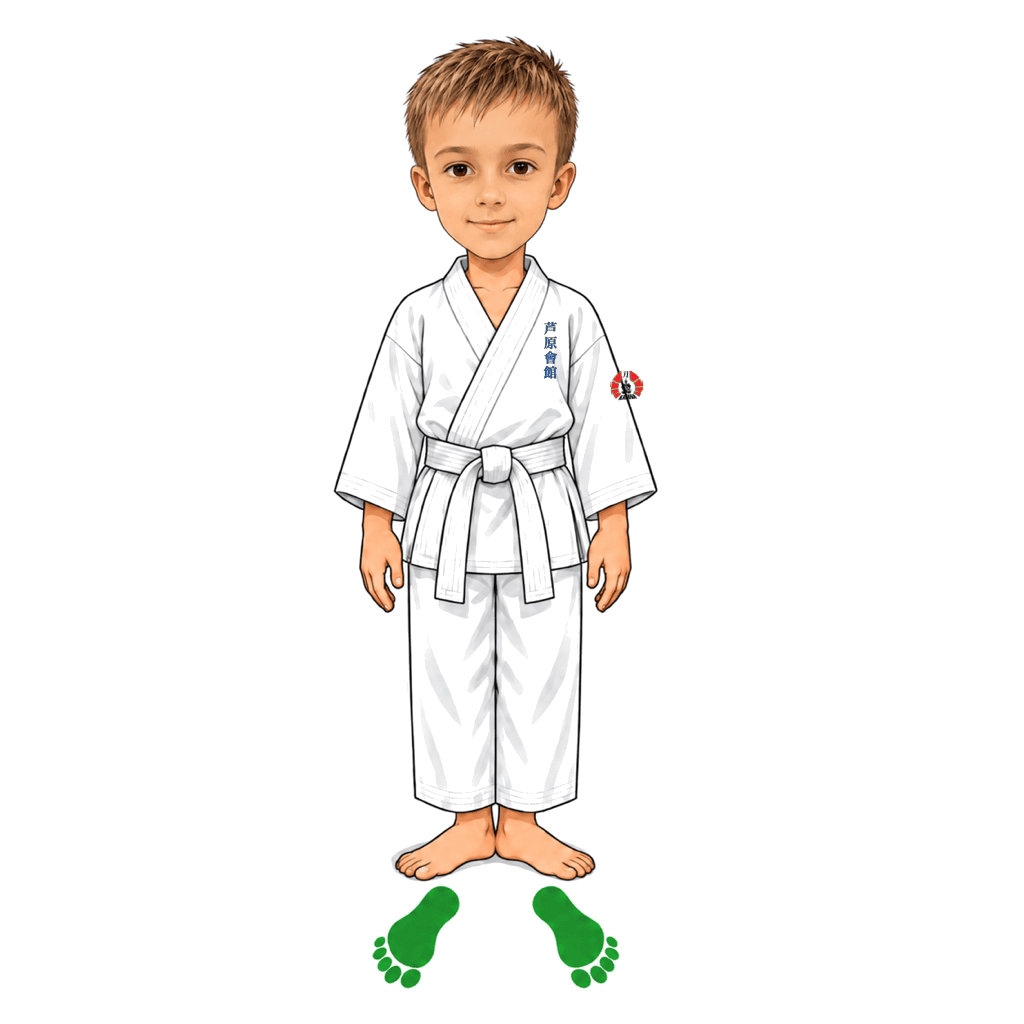 Šimon z SK Katana ukazuje postoj Musubi-dachi