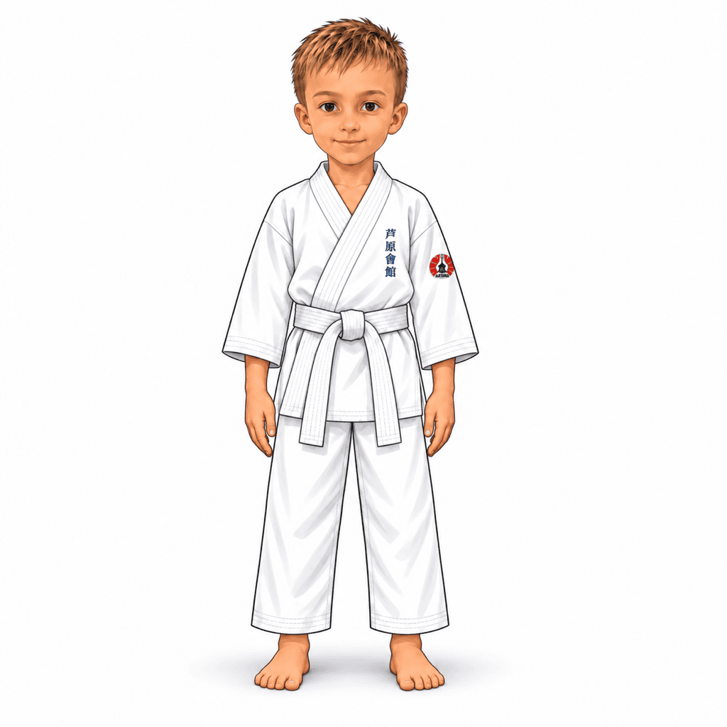 Šimon z SK Katana ukazuje Naote. Povel k návratu do základního klidového postoje (Fudo dachi) po skončení techniky nebo kata.