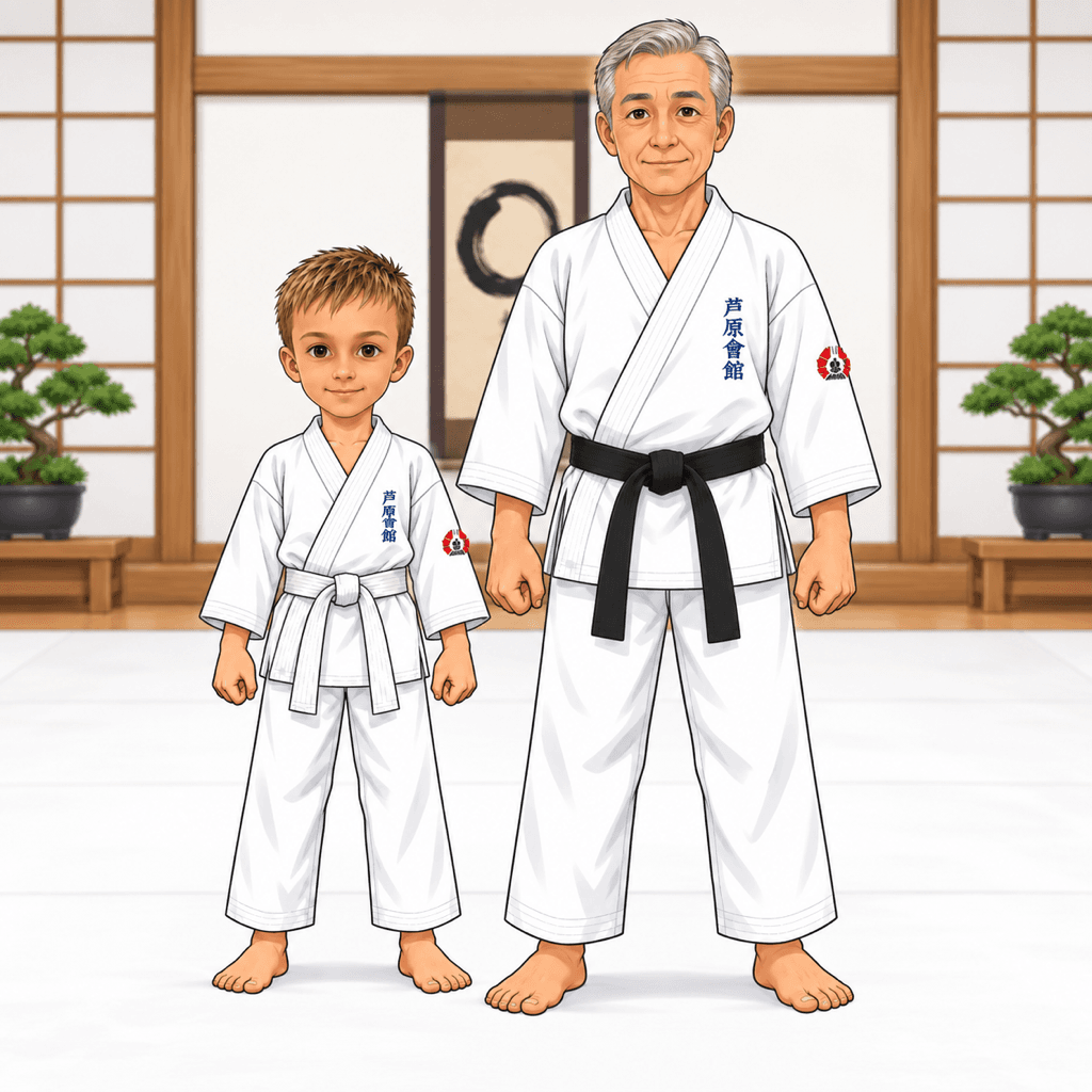 Šimon z SK Katana ukazuje Shihan. Titul mistra a vedoucího představitele školy s vysokým technickým stupněm (zpravidla od 5. Danu výše).